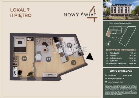 Dwupokojowy apartament nr 7   Nowy Świat 4