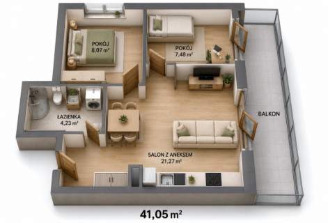 Kameralne Osiedle Premium Kampus Morasko UAM 3 Pokoje Balkon