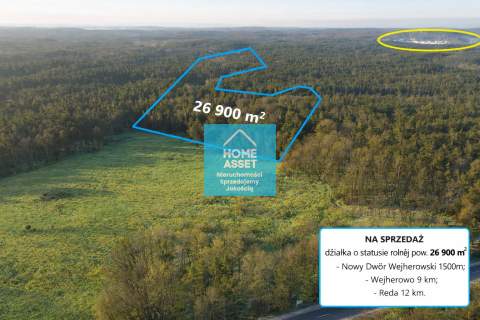 Działka rolna z lasem 2,69 ha Bieszkowice