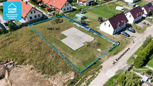 Działka 1001 m z rozpoczętą budową domu 155 m2