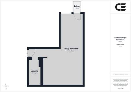 55 m Balkon Wysokie sufity Folwark