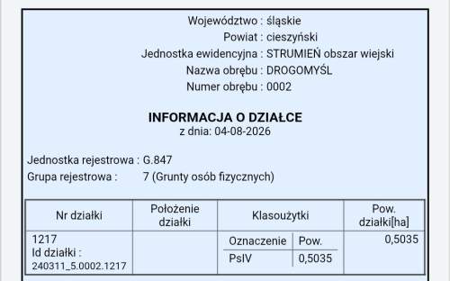 Drogomyśl Dwie wyjątkowe nieruchomości 0,5 ha oraz 0,73 ha