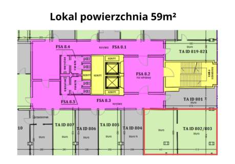 Biuro 59,16 m TEOPARK OFFICE 8. piętro