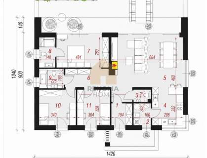 Nowoczesny Dom Parterowy Duża Działka 1300 m2