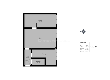 Mieszkanie na sprzedaż, 42,2 m2, Łódź