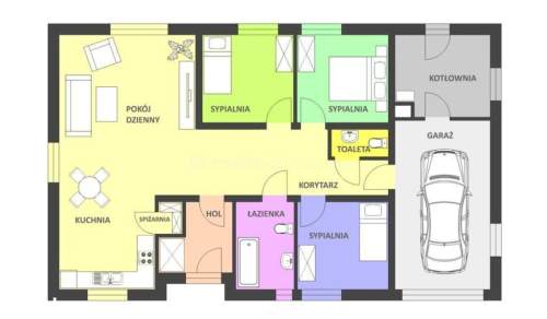 Dom z możliwością adaptacji poddasza 132m2