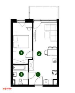 Podgórze 40,5 m2 - zieleń, PROMOCJA minus 147tys