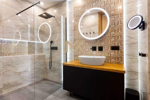 Apartament premium Olimpia Port widok na Odrę