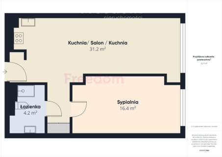 2-pokojowe mieszkanie na 2 piętrze os. Wolność
