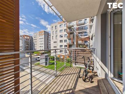 Francuska Park z miejscem duży balkon