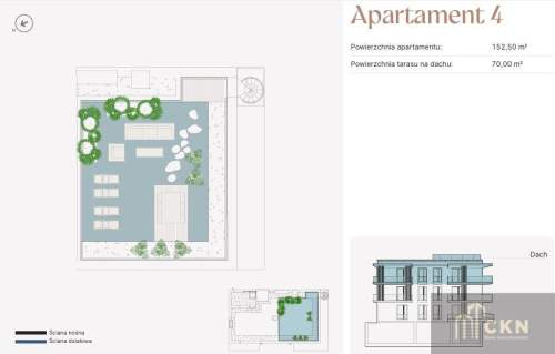 BRONOWICE - 152,50 m2 - TARAS NA DACHU 70 m2