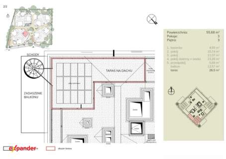 Nowy apartament 3-pokojowy z tarasem na dachu Park Szczytnicki