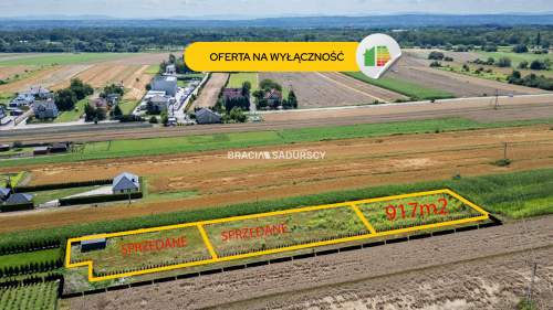 Ogrodzona działka 917m2 Glinik