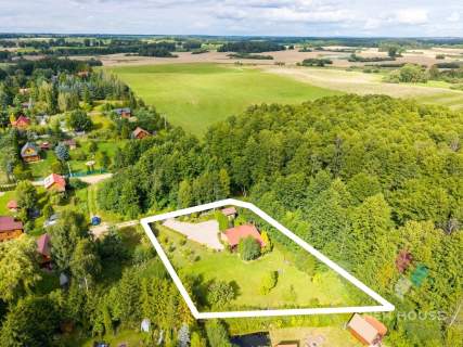 Działka rekreacyjna, pow. 1381 m2 w pobliżu jezior