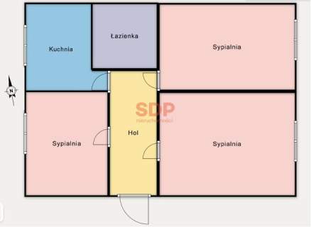 55m2 3 pokoje osobna kuchnia, częściowo do remontu