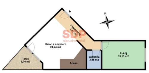 Słoneczne 2 pokoje z tarasem zielona i spokojna okolica Ołtaszyn