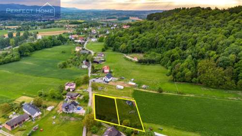 Goleszów, słoneczna działka budowlana z widokiem na góry