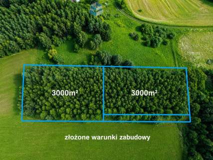 Dwie działki po 3000 m Jakubowo, gm. Dąbrówno