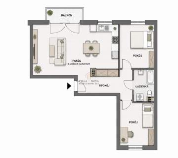 Schuberta 3M Ostatnie piętro Balkon Garaż