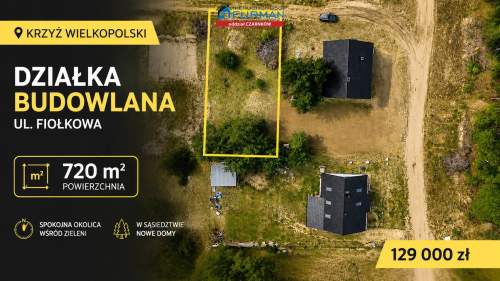 Działka budowlana na sprzedaż, 720 m2, Krzyż Wielkopolski