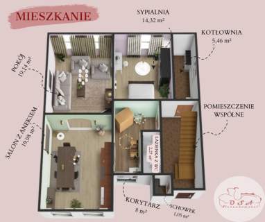Przestronne 71 m parter - centrum Wrześni 