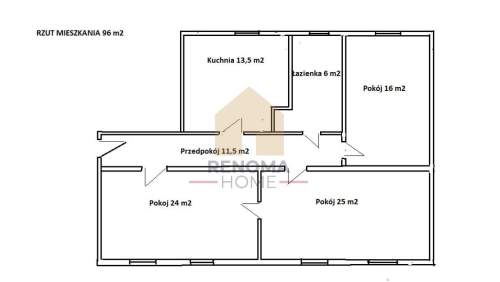 96m2 3 pokoje w Centrum