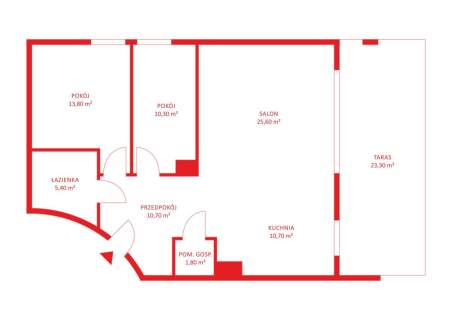 3 pokoje 77,50m2 taras 23m2 garaż komórka