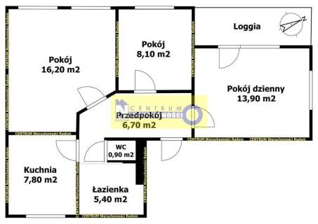 ul. Szpitalna, M4, 59 m2, 1 piętro, balkon.