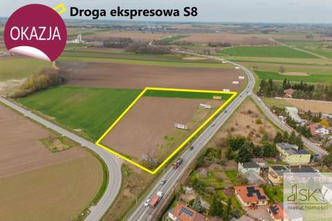 Atrakcyjne działki przemysłowe przy węźle S8