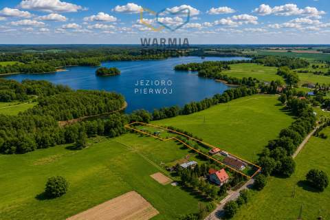 Własna linia brzegowa jez., dom i domki na wynajem