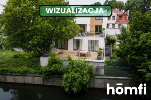 Wolnostojący dom nad rzeką w centrum Ostródy