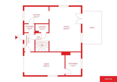Dom wolnostojący piętrowy 147 m2 - Nekla