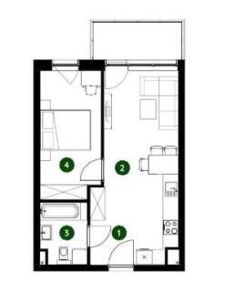 Podgórze 40 m2 - zieleń, PROMOCJA minus 147tys 