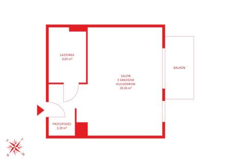 1 POKÓJ BALKON GOTOWE DO ZAMIESZKANIA RUMIA