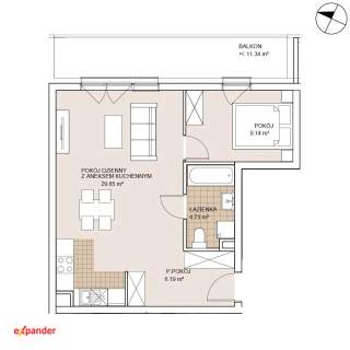 Atrakcyjne nowe mieszkanie 2-pokoje 49,91 m2 Stare Miasto
