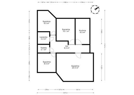 Wynajem 4 pok. 73m2 Mokotów Stegny zielono
