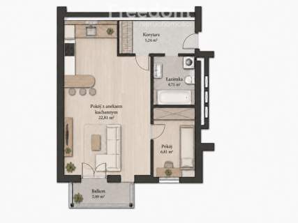 Górczyn 2 pokoje balkon garaż