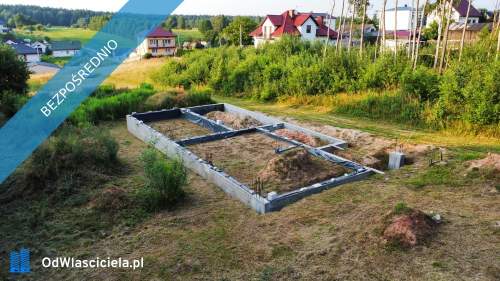 Piękna działka 1249m2 z rozpoczętą budową domu Gm Zagnańsk