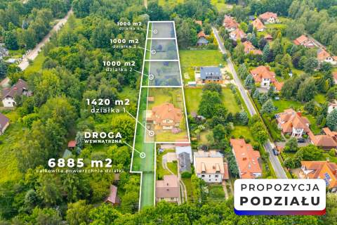 Dwupokoleniowy, Kampinos, działka do podziału
