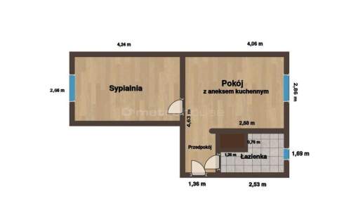 Przytulne 27,9 m2 na pierwszym piętrze - Centrum