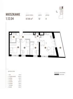 Czteropokojowe Mieszkanie z Balkonem, Piętro 12/15