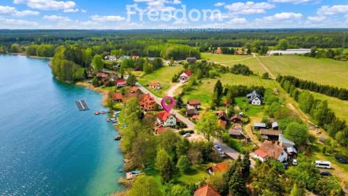 Dom nad jeziorem Omulew,własny pomost,Mazury