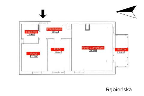 3 pokoje, balkon i parking Łódź Złotno