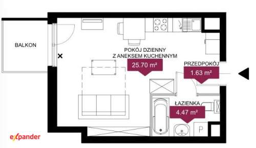 Kompaktowe mieszkanie z możliwością podziału