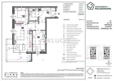 Apartamenty Poligonowa 3pokoje z narożnym balkonem