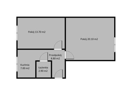 ul. Lotnicza 2-pokoje 52.50m2 Do wejścia