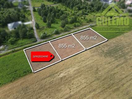 Działka z pozwoleniem na budowę / 855m2 / Kłobuck 