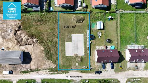 Działka 1001 m z rozpoczętą budową domu 155 m2