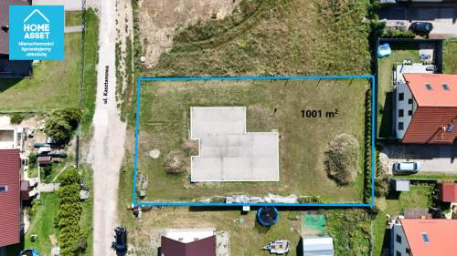 Działka 1001 m z rozpoczętą budową domu 155 m2