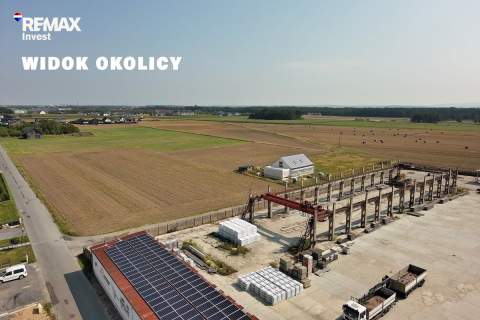 Teren inwestycyjny z dwoma magazynami Steblów